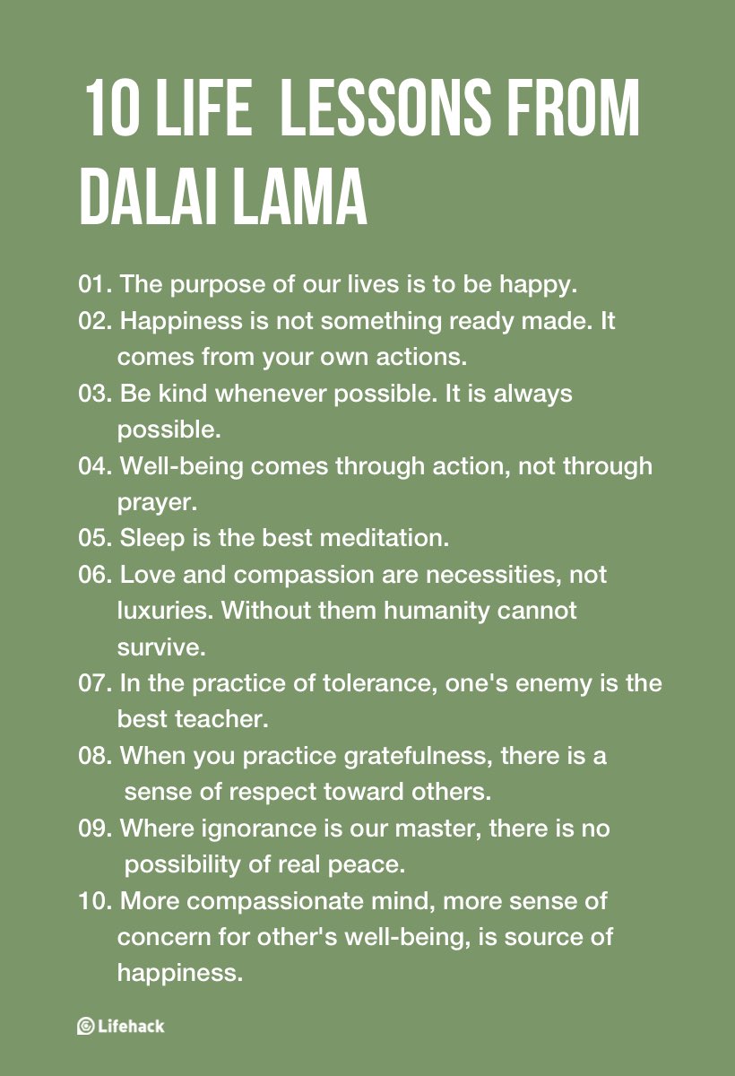 10 Pelajaran Kehidupan Dalai Lama Lifestyle