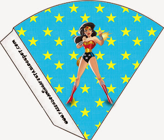 Wonder Woman, Free Printable Cones.