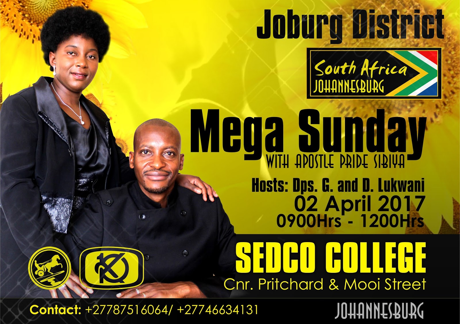 Apostle Pride Sibiya Will Be Ministering In Rustenburg and Johannesburg - South Africa Back To God