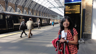 Waiting to board Flying Scotsman