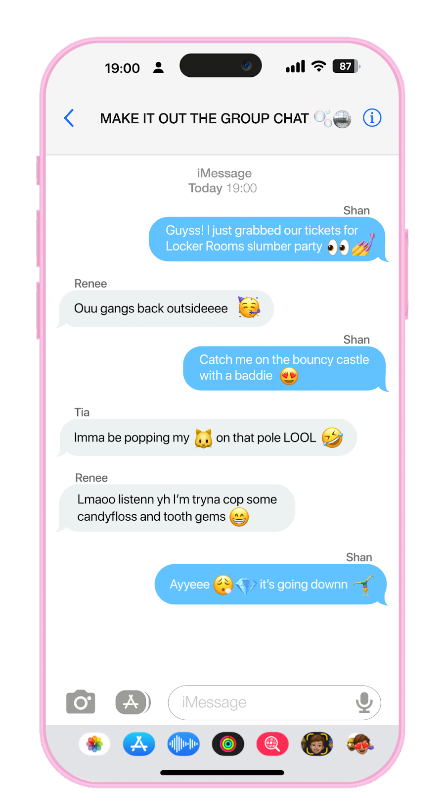 Custom iMessage Phone Text Message Group Chat Animation 2