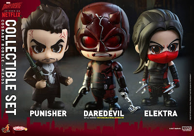 Marvel’s Daredevil Cosbaby Mini Figure Series by Hot Toys - Daredevil, The Punisher & Elektra