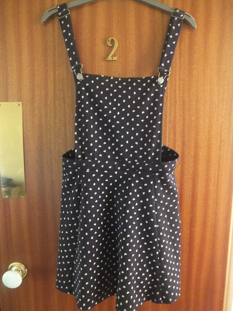 River Island Pinafore, Heart Print, 