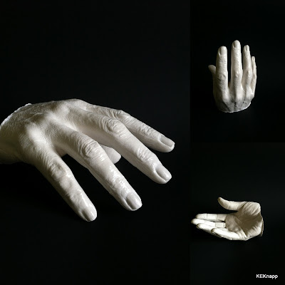 Mold Making Day... created a plaster cast of my right hand... one of a kind!