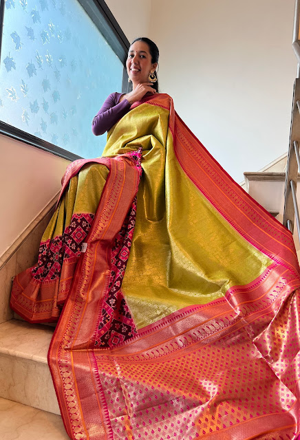 Kanjeevaram saree with patola border