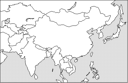 Blank Map of Asia