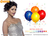 birthday balloons picture of hina khan in sexy silver color wear