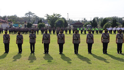 Kapolres Tulang Bawang Pimpin Sertijab 4 Kasat dan 1 Kapolsek