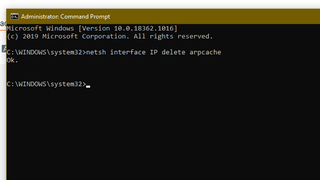 How to Clear ARP Cache in Windows 10