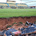 Muro de estádio desaba durante temporal no Amazonas