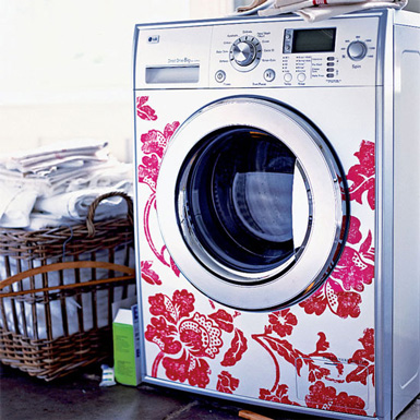 Vinyl on Even A Washing Machine Can Look Fabulous   Who Knew  This One Is Was