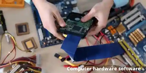 What are the components of Computer hardware software?