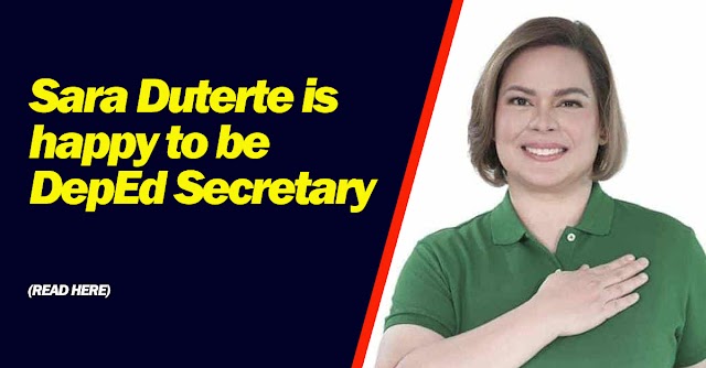 Sara Duterte is happy to be DepEd Secretary