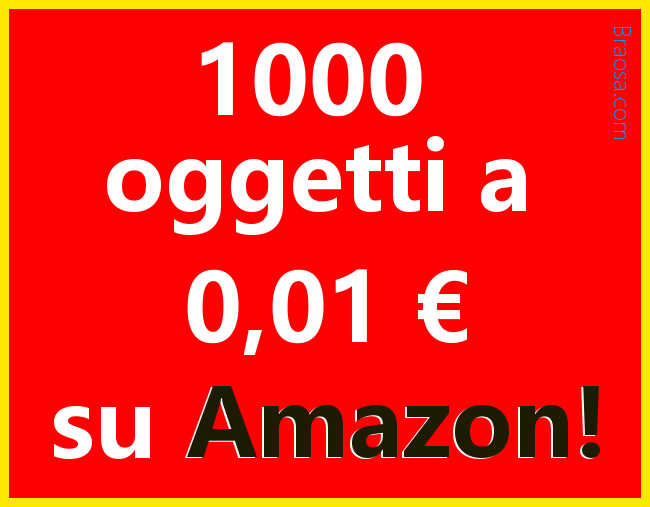 Oggetti a 1 centesimo su Amazon