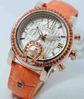  jam tangan Aigner romawi ring diamond colour date chrono 