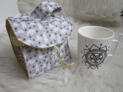 porta tazas, mug bag, costura, couture, sewing, tasse