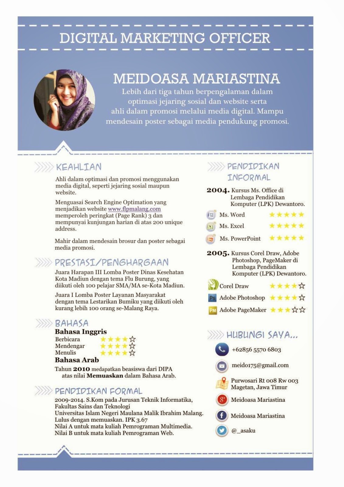 ... contoh dalam bahasa    indonesia. Example Resume And Cover Letter - bgitl