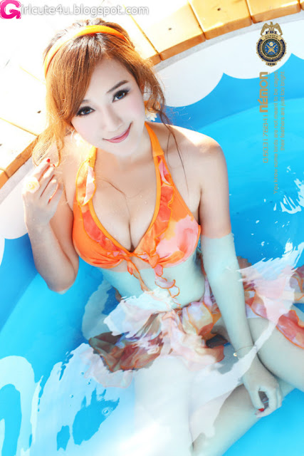 Sun-Xin-Ya-Orange-Bikini-01-very cute asian girl-girlcute4u.blogspot.com
