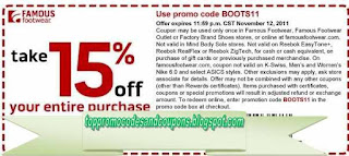 Free Printable Famous Footwear Coupons