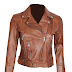Womens Leather Jackets - Black and Brown Real Leather Jacket Women