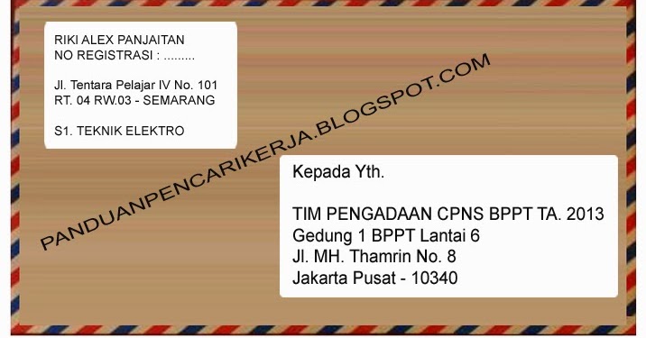 Contoh Format Penulisan Alamat Surat lamaran Kerja