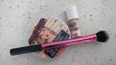 TheBalm Mary-Lou Manizer powder and Benefit High Beam 