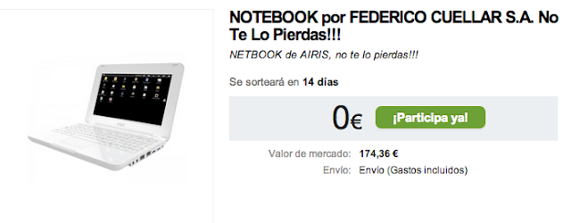 NOTEBOOK por FEDERICO CUELLAR S.A. No Te Lo Pierdas!!! NETBOOK de AIRIS, no te lo pierdas!!!