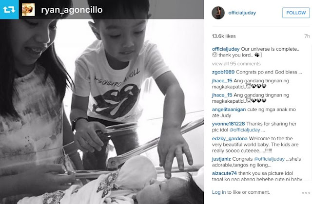 Judy Ann and Ryan have welcomed Baby Luna to the real world!
