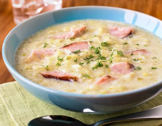 Easy Ham and Potato Soup with Leeks at Home