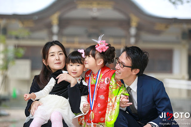 名古屋市の針名神社で七五三出張撮影