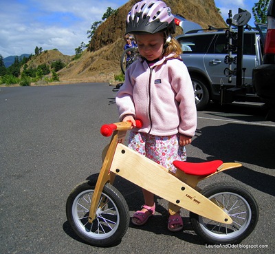 Pedal-less bike and petite rider
