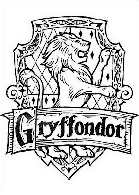 Escudo de Gryffondor para colorear