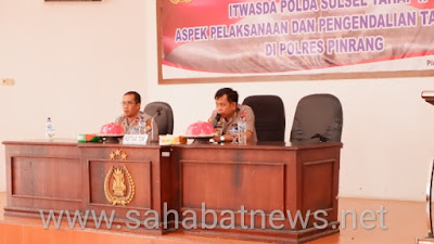 Tim Wasrik Itwasda Polda Sulsel Datangi Polres Pinrang