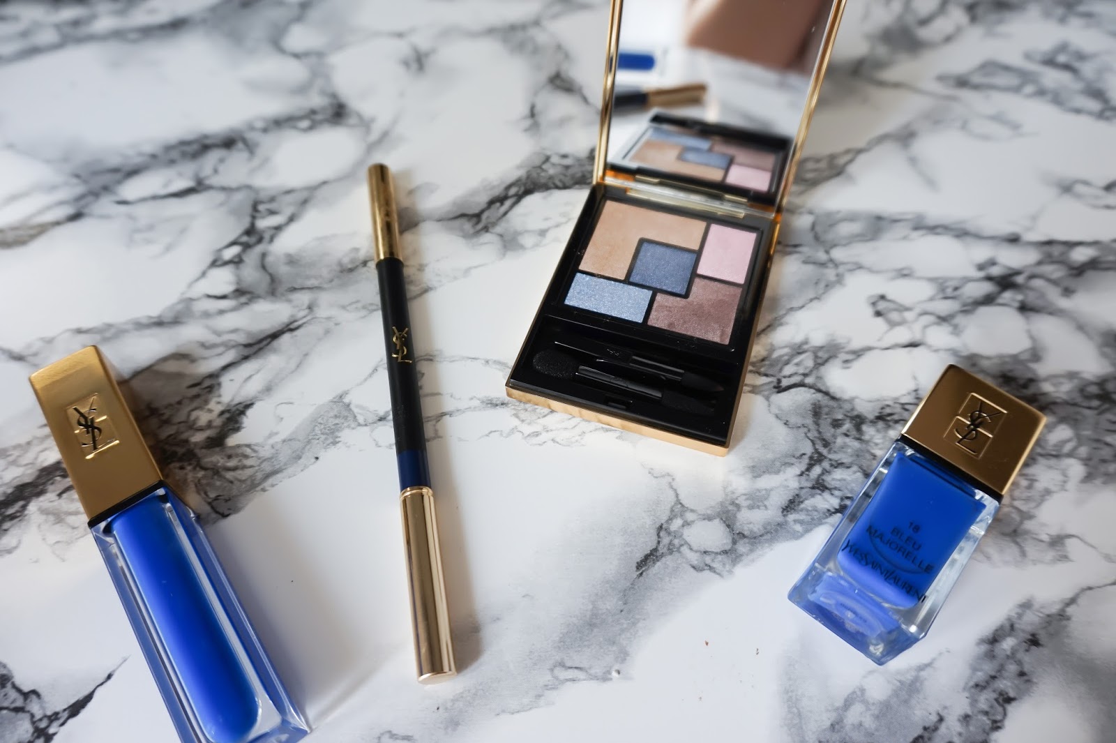 parisian fashion blogger, meetmeinparee, ysl makeup, how to wear blue mascara