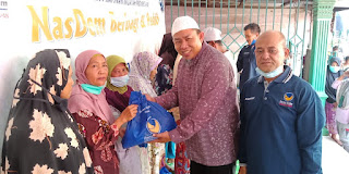 Ketua Bapilu DPW Nasdem Propinsi Jambi Salurkan Bantuan Bahan Pokok  Di Ujung Ramadhan 