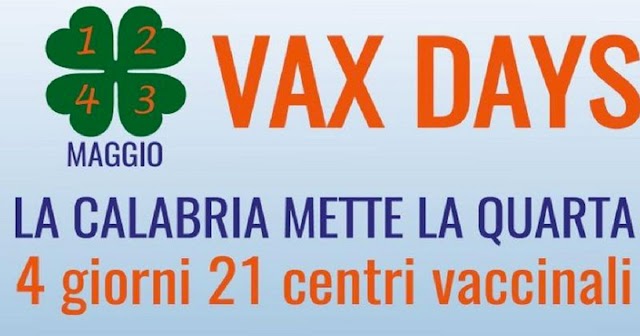 Lotta al Covid: dall'1 al 4 maggio in Calabria nuova campagna vaccinale per incrementare le somministrazioni