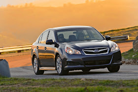 Front 3/4 view of 2011 Subaru Legacy