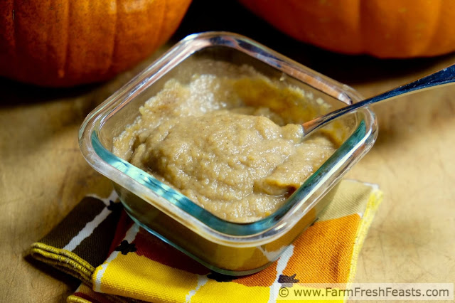 Roasted pumpkin puree baked slowly and simply with caramels, spices, and butter. This sweet treat is easy to make and can even be frozen for winter giving.