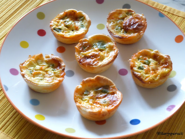 Cup-quiches au chorizo et poivrons verts 