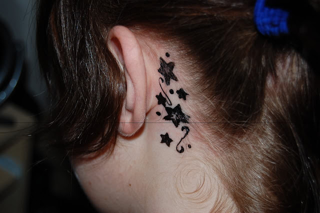 Stars Ear Tattoo