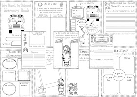 Image Back to School Memory Book Worksheets and a Freebie