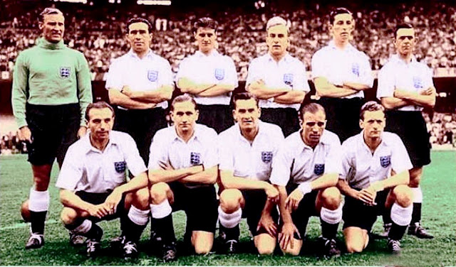 SELECCIÓN DE INGLATERRA, Temporada 1949-50. Bert Williams, Alf Ramsey, Laurie Hughes, Billy Wright, Jimmy Dickinson, Billy Eckersley. Stanley Matthews, Stanley Mortensen, Jackie Milburn, Edward Baily, Tom Finney. SELECCIÓN DE ESPAÑA 1 SELECCIÓN DE INGLATERRA 0. Domingo 02/07/1950, 15:00 horas. IV Copa del Mundo Brasil 1950, fase final, 1ª fase de grupos, Grupo II, partido 3. Rio de Janeiro, Brasil, estadio de Maracaná. GOLES: 1-0: 48’, Zarra