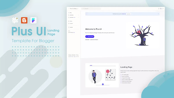 Plus UI - Landing Page Blogger Template | Premium License Free Download