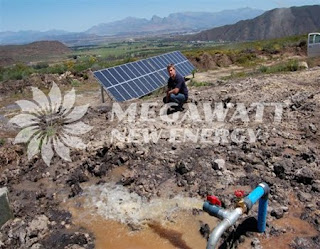 Solar water pump for barren hills in South Africa