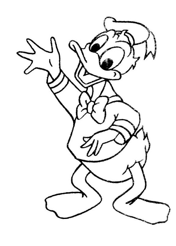 Free Disney Donald Duck Coloring Pages title=