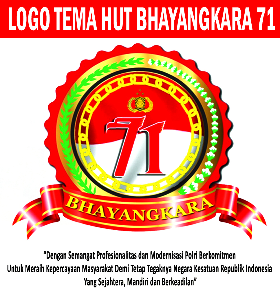 Logo Resmi Tema HUT Bhayangkara ke 71 Senkom Mitra Polri Logo Resmi Tema HUT Bhayangkara ke 71 Senkom Mitra Polri