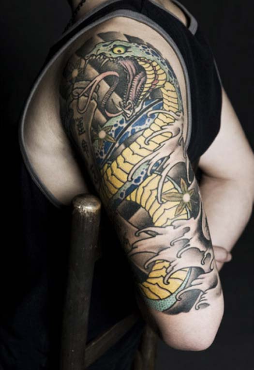 King Cobra Tattoo Design - Arm sleeves tattoos King Cobra Tattoo Design - Arm sleeves tattoos