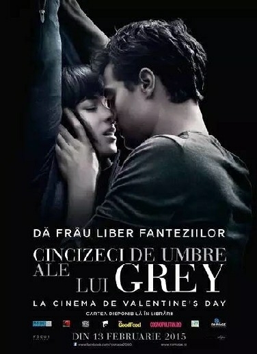 Cinquanta sfumature di grigio (Fifty Shades of Grey, USA 2015) - poster Romania