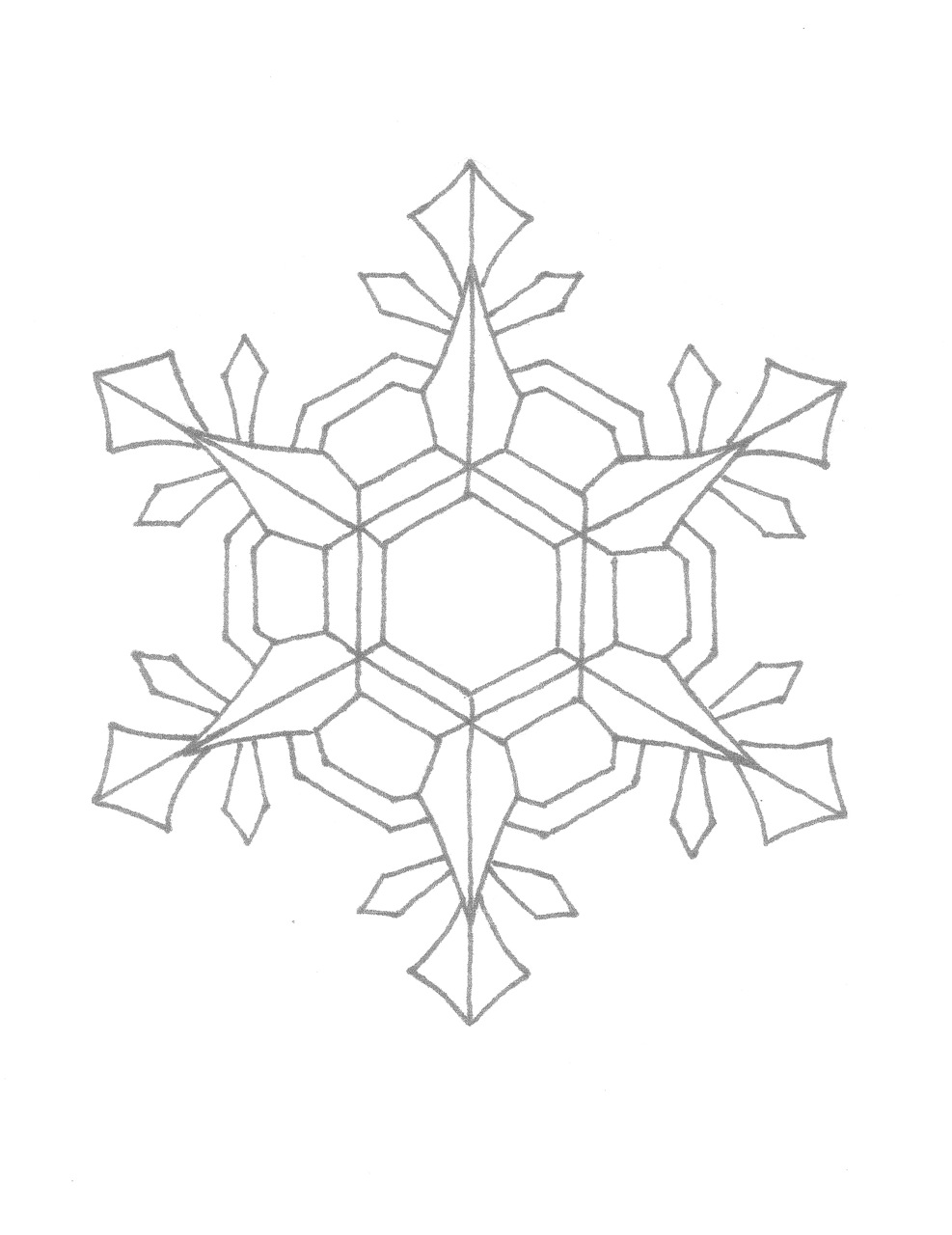 Creator's Joy: Snowflake Coloring Page