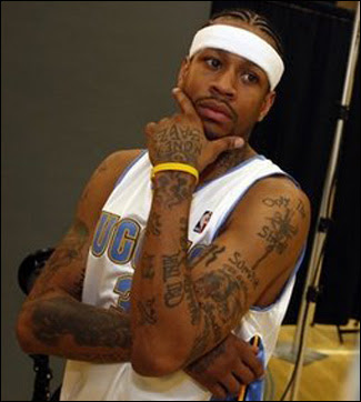 Allen Iverson Hand Tattoos